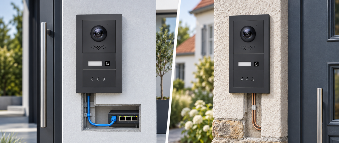 Vergleich zwischen IP- und 2-Draht-Video-Türsprechanlage